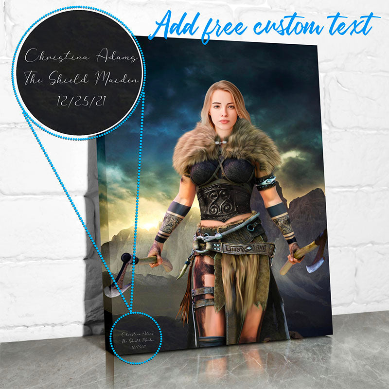 personalized gifts for women in their 20&#39;s wearing female warrior outfit 