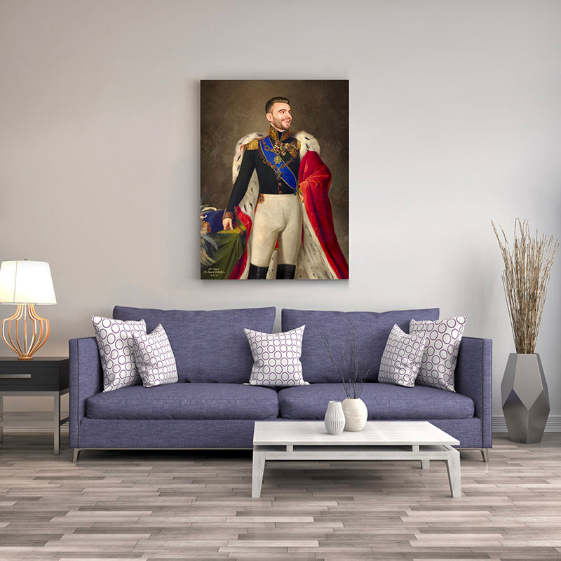 funny portrait in a living room