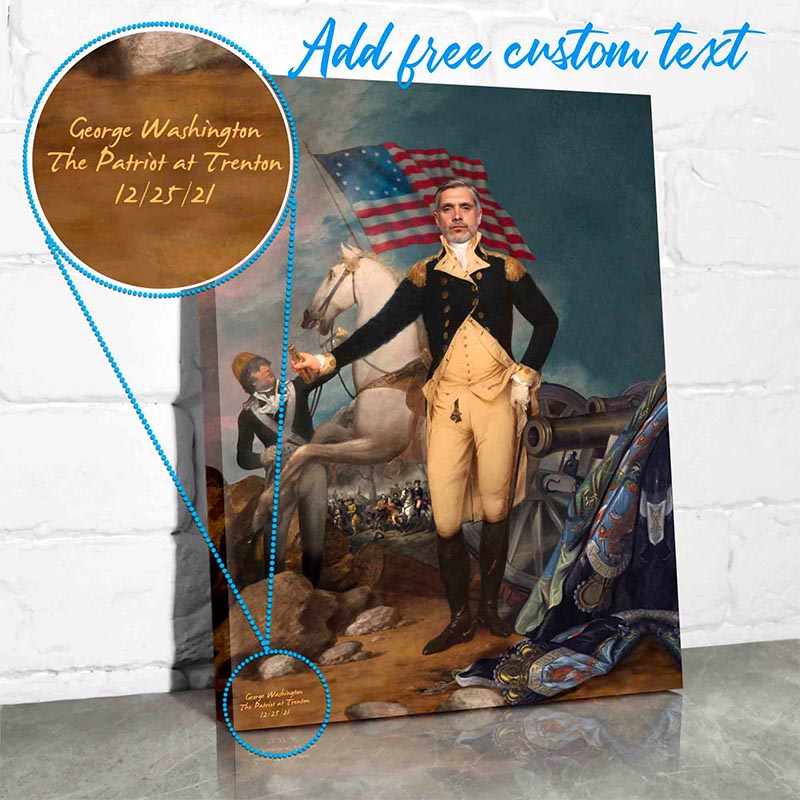 patriotic wall decor featuring an army general with custom text