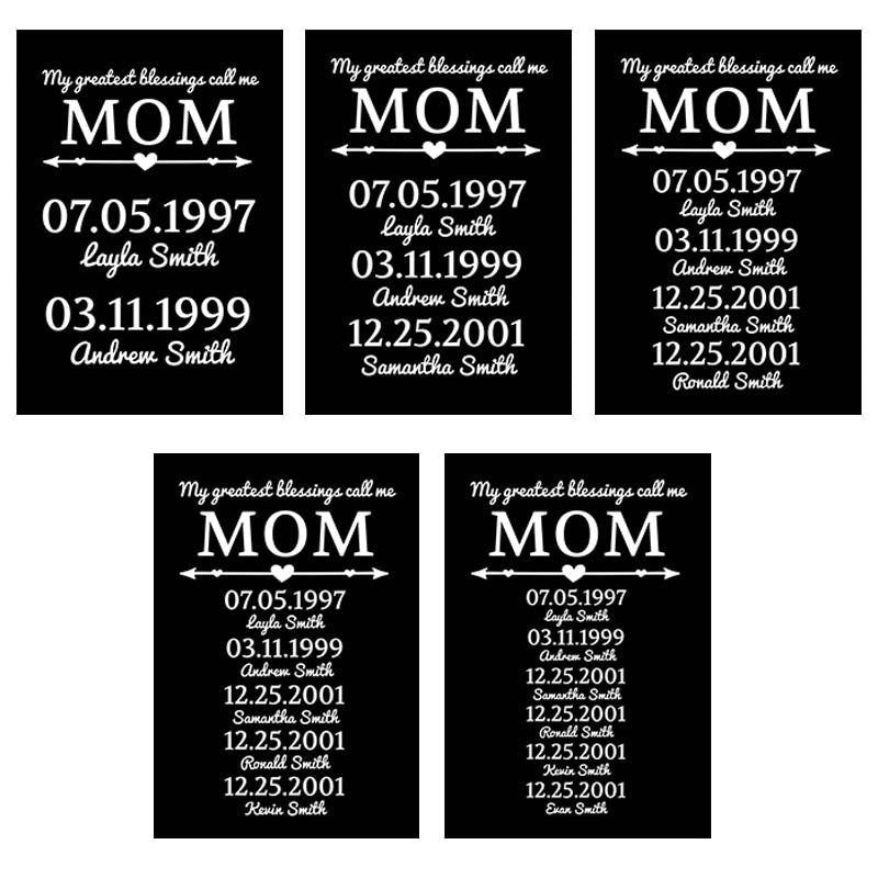 My Greatest Blessings Call Me Mom Picture Canvas, Mom Gifts For Mother's Day,  Unique Personalized Gifts For Mom - Best Personalized Gifts For Everyone