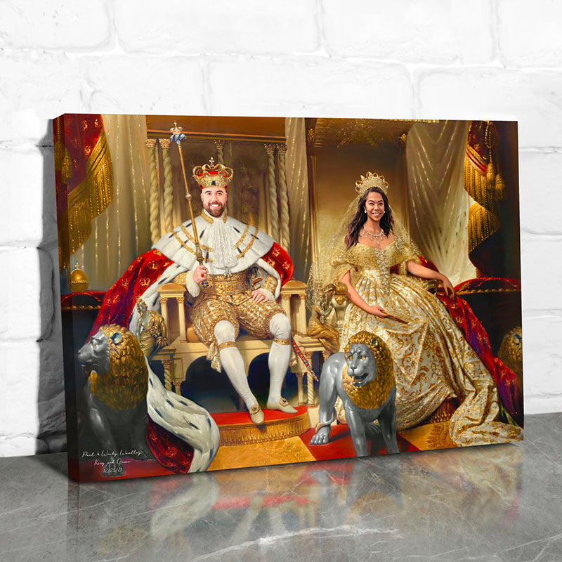 personalized king and queen wall art